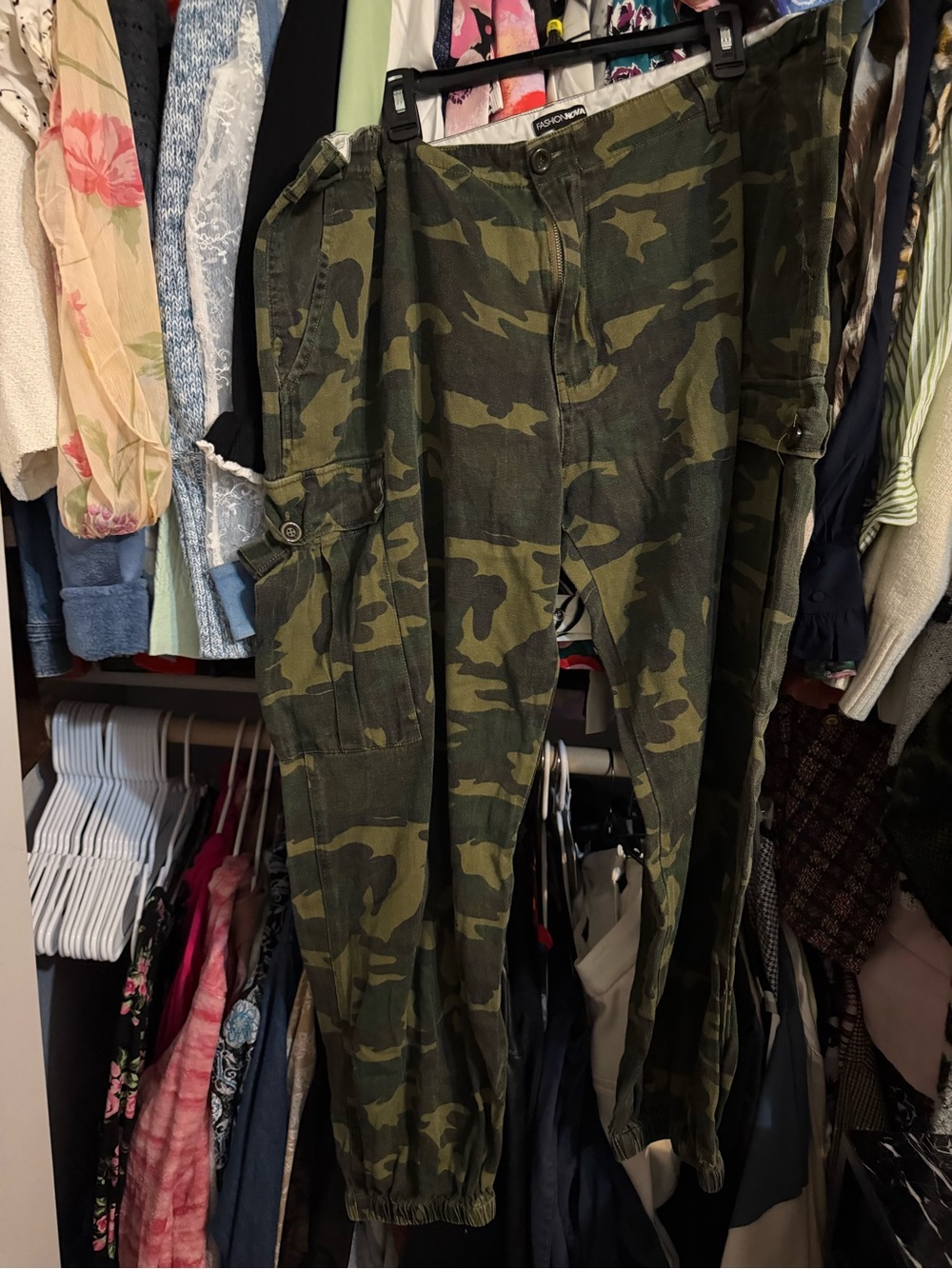 Fashion nova Camo Cargo Jogger Pants - Green 3X